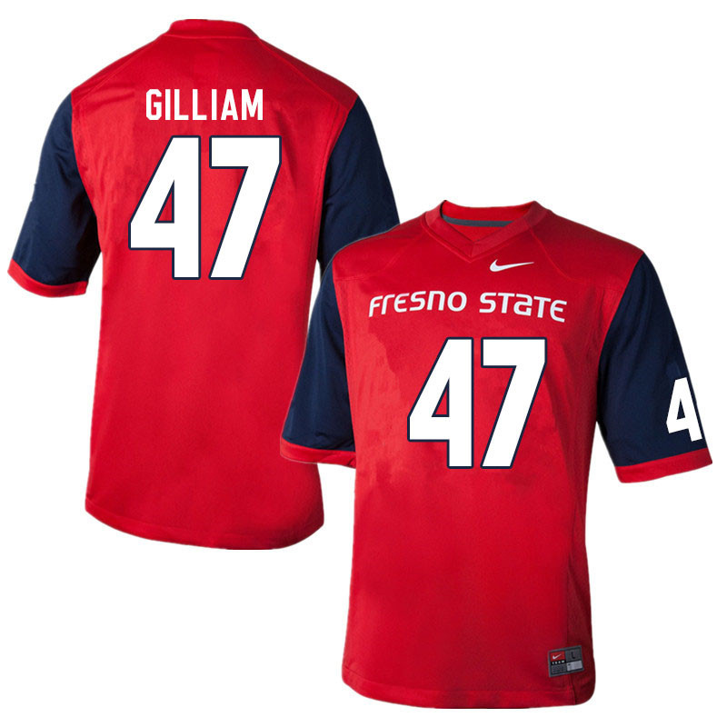 Men #47 Elijah Gilliam Fresno State Bulldogs College Football Jerseys Sale-Red